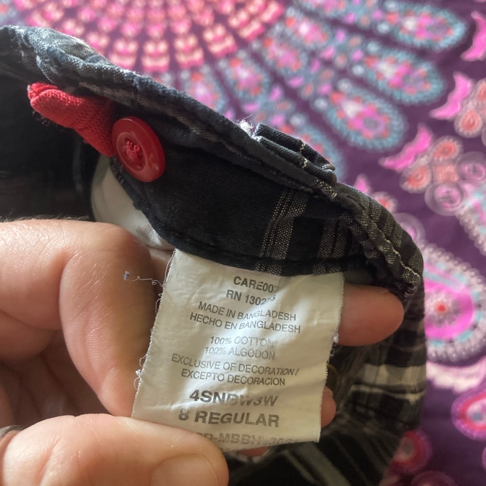 Boys plaid shorts sz 8 wrangler jean co - Picture 2 of 3
